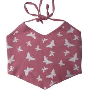 L.A.Hearts PacSun Butterfly Sweater Crop Tank Top. Size Small.